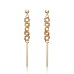 Chain and Bar Drop Dangle Earrings