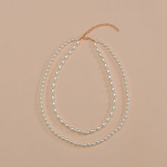 Women Layer Pearl Chain Necklace