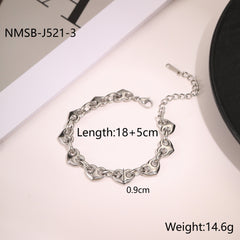 Autumn Love Pig Nose Button Bracelet Women Affordable Luxury Stainless Steel Bracelet Titanium Steel Hand Jewelry