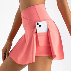 Women Pleated Tennis Skirt with Pockets