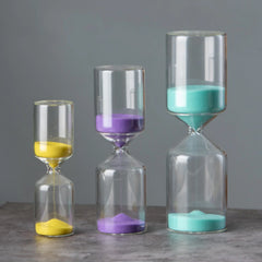 5/10/15/30 Minutes Sandglass Sand Timer Color Glass Hourglass Sand Clock Children Kids Gift Fashion Home Decoration