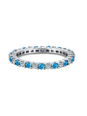 925 Sterling Silver Fashion Shiny 1.4mm Full Zircon Stackable Plain Ring For Women Daily Party Personalized Fine Jewelry