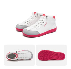 Mid-Top Barefoot Ankle Boots Wide-Toe Zero-Drop Non-Slip Artificial Leather Shoes