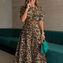 Printed Top & Trousers Two-Piece Suit