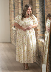 Celine Puff Sleeve Floral Maxi Dress