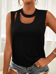Cutout Sleeveless Tank Top