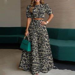 Printed Top & Trousers Two-Piece Suit
