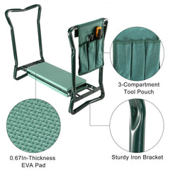 Foldable Garden Kneeler Seat with Kneeling Soft Cushion Pad
