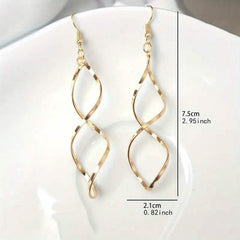 Spiral Design Dangle Earrings