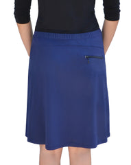 Knee-Length Swim/Sport Skirt with Attached Shorts, Pocket and UPF 50+ Protection
